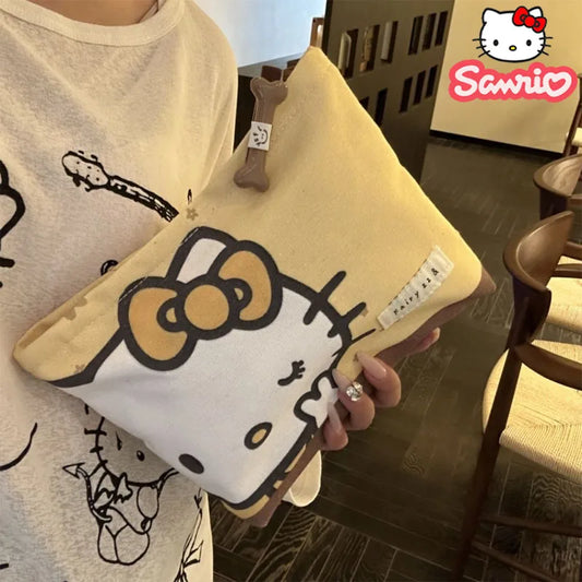 Sanrio Hello Kitty Cosmetic Bags Women Makeup Large Purse Bag Zipper Pouch Daily Outdoor Activities Travel Organiser Gift