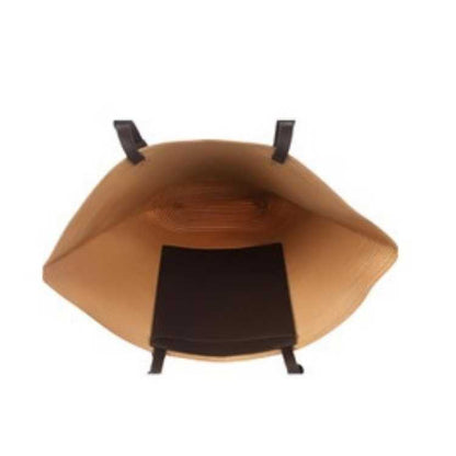 Bolso de rafia combinado Saint Tropez negro